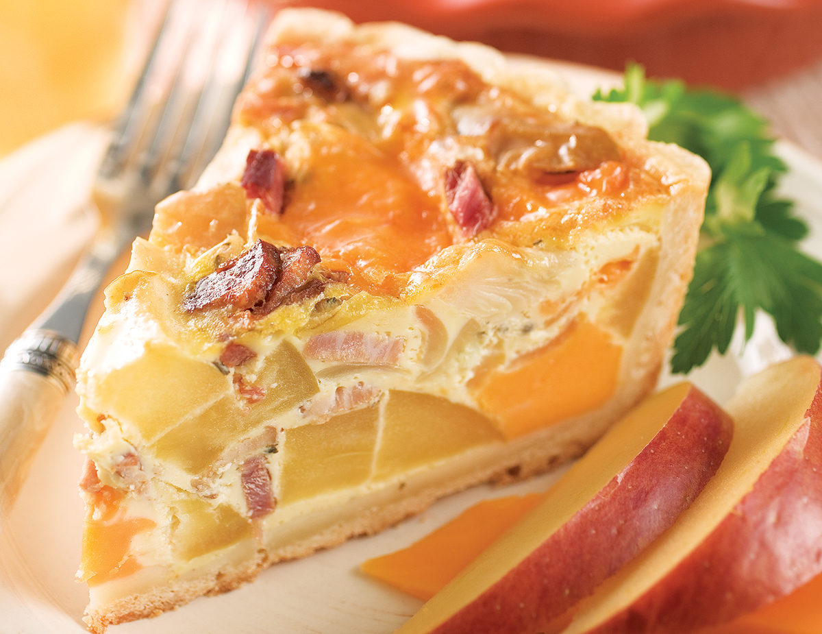 Apple Bacon Quiche