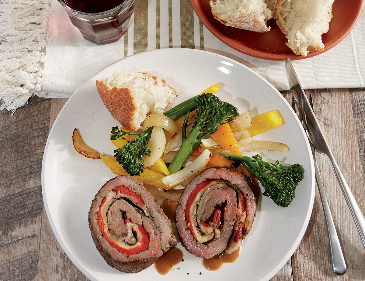 London Broil Italian Stuffed Rolled