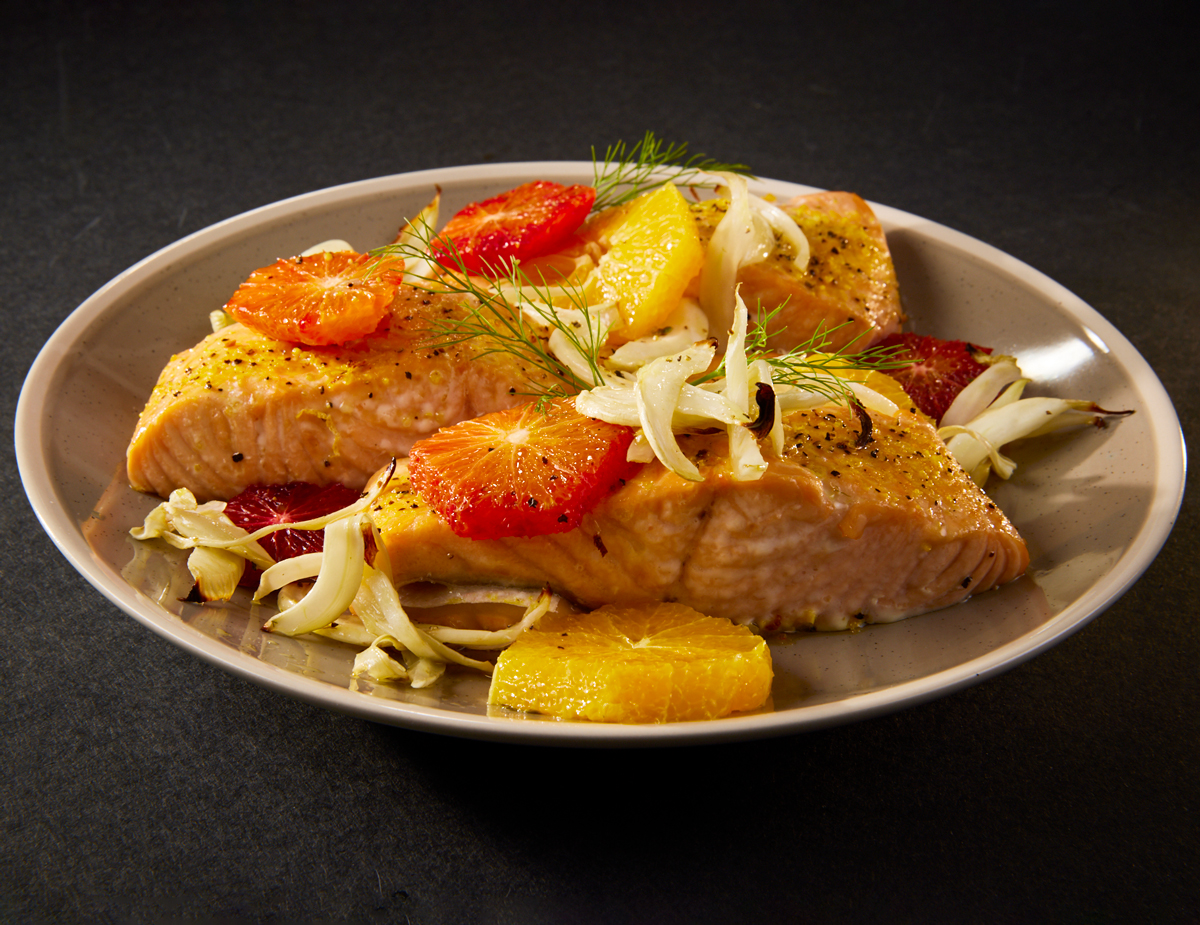 Orange Fennel Sheet Pan Salmon